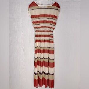 Alice+Olivia silk stripped maxi dress size M